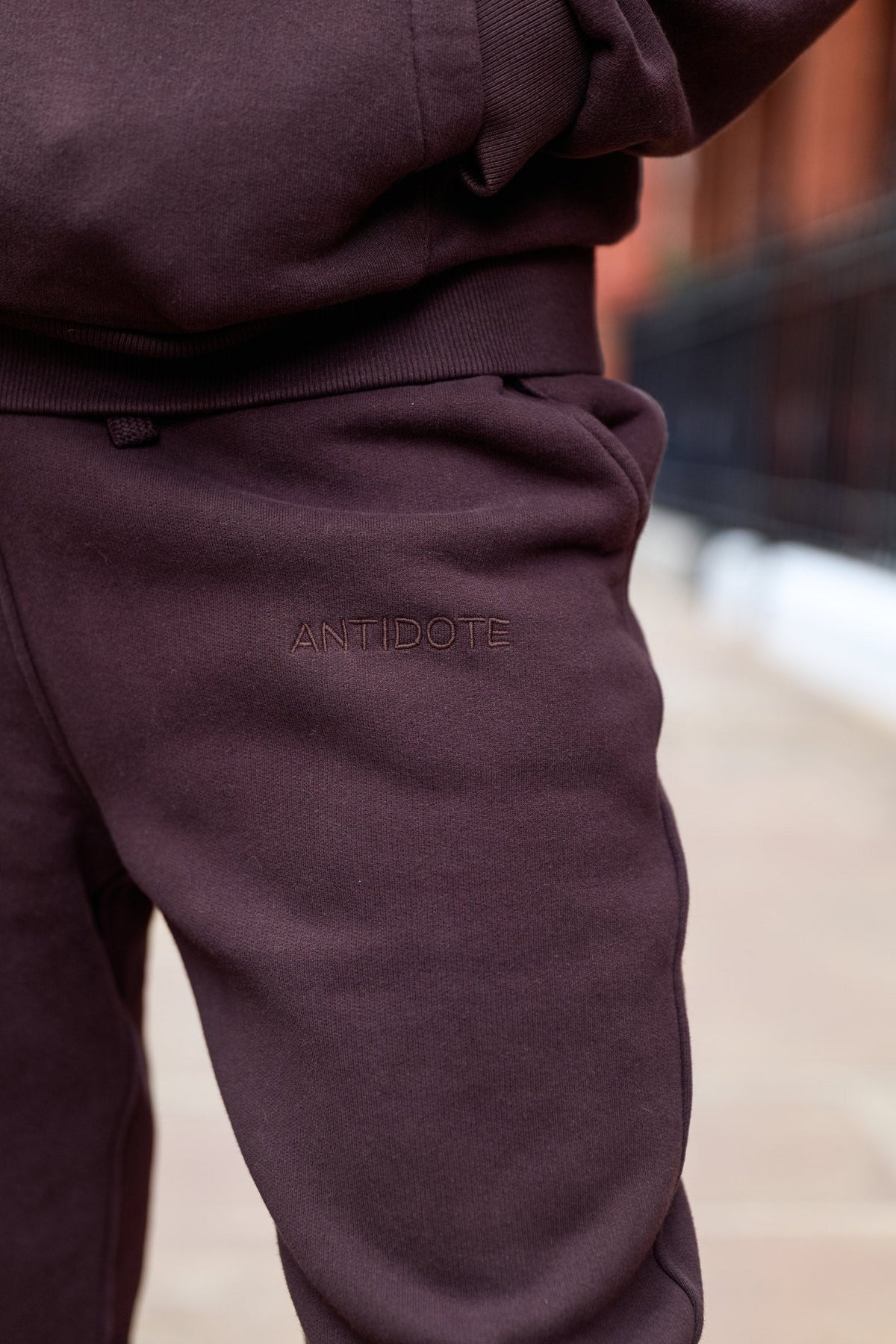 Antidote wordmark detail on the Men's Restore Joggers