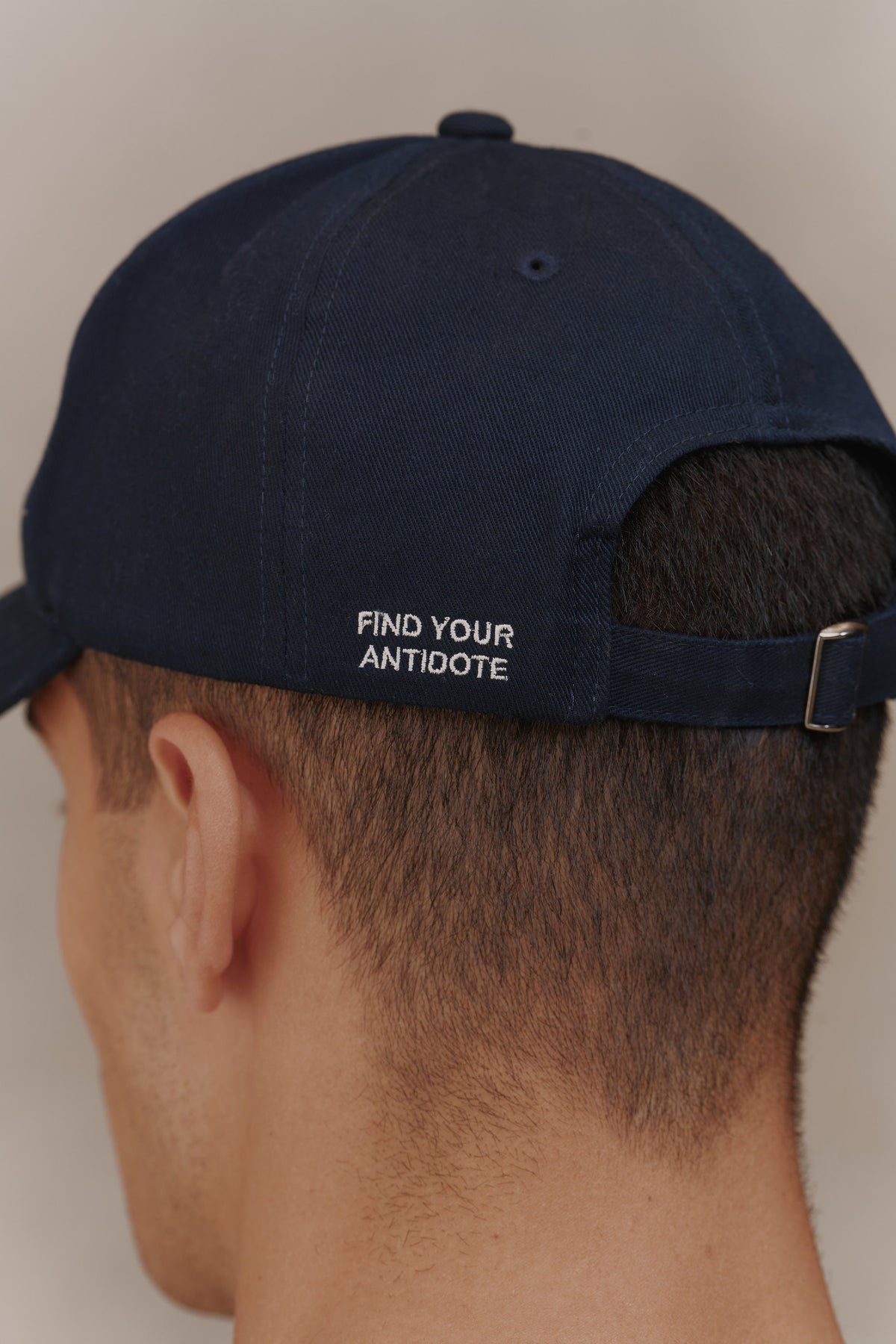 find your antidote embroidery on the back of The Original Antidote Cap